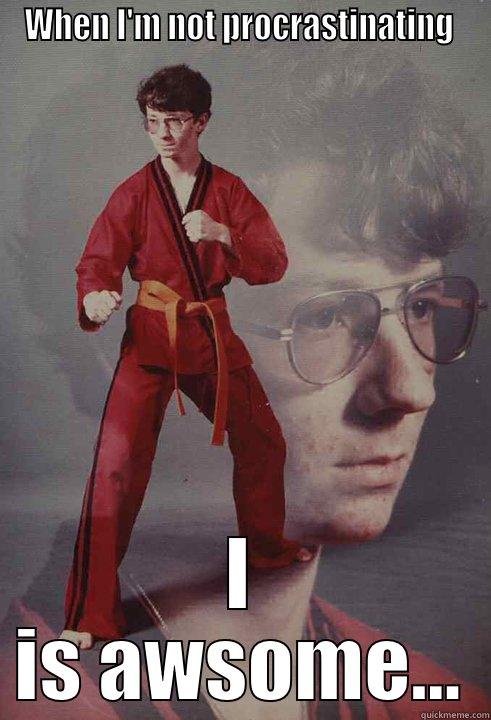 WHEN I'M NOT PROCRASTINATING  I IS AWSOME... Karate Kyle