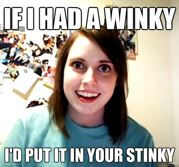 If I had a winky I'd put it in your stinky  Overly Attached Girlfriend