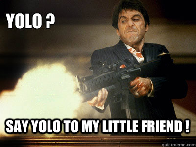 YOLO ? SAY YOLO TO MY LITTLE FRIEND ! - YOLO ? SAY YOLO TO MY LITTLE FRIEND !  The Best Scarface