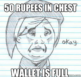 50 Rupees In Chest Wallet is full  Okay Link