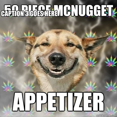 50 piece mcnugget appetizer Caption 3 goes here  Stoner Dog
