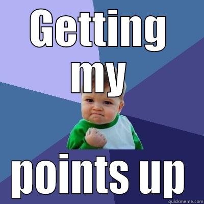 GETTING MY POINTS UP Success Kid