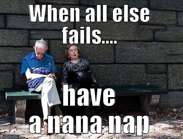 WHEN ALL ELSE FAILS.... HAVE A NANA NAP Misc