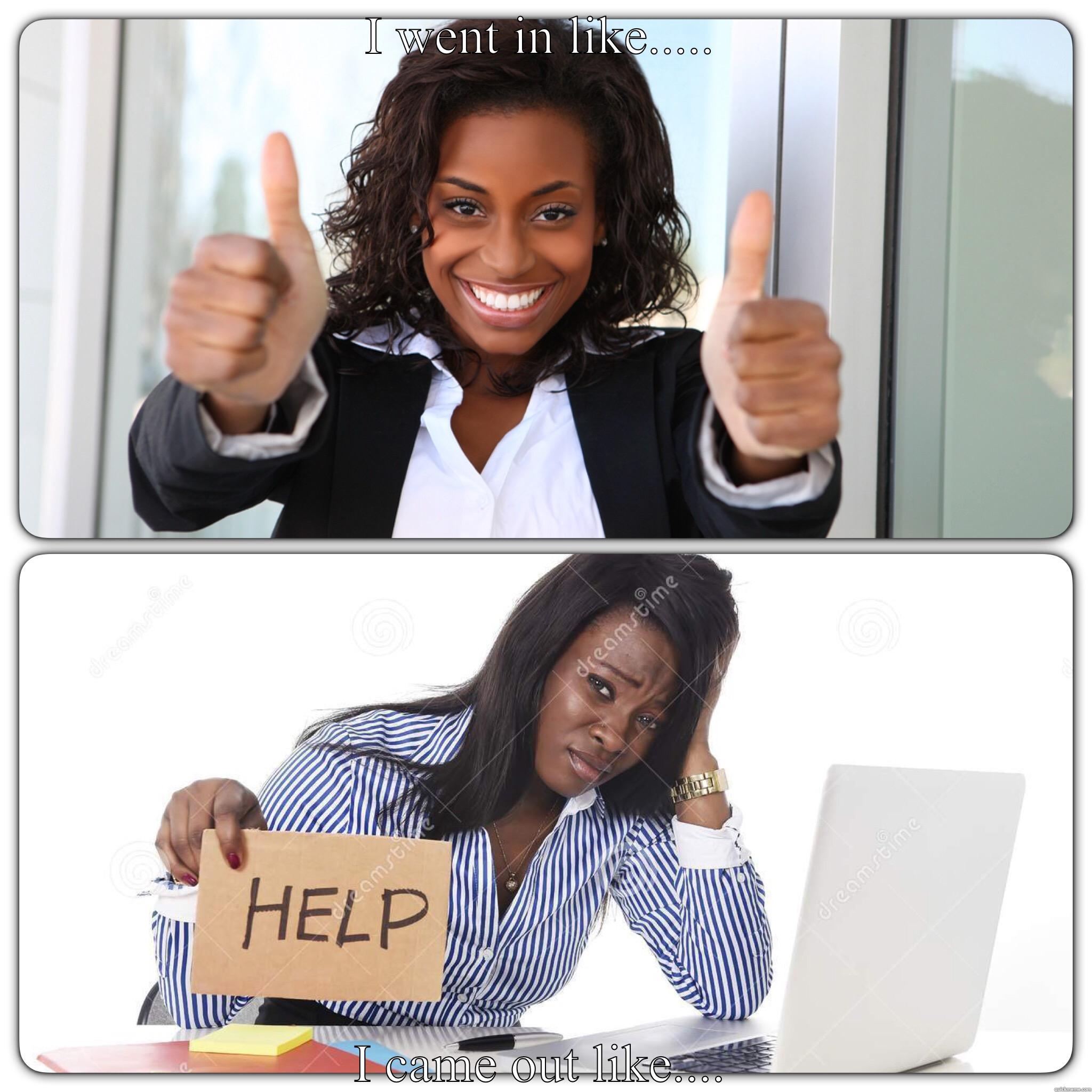 Monday Mornings!! - I WENT IN LIKE..... I CAME OUT LIKE.... Misc