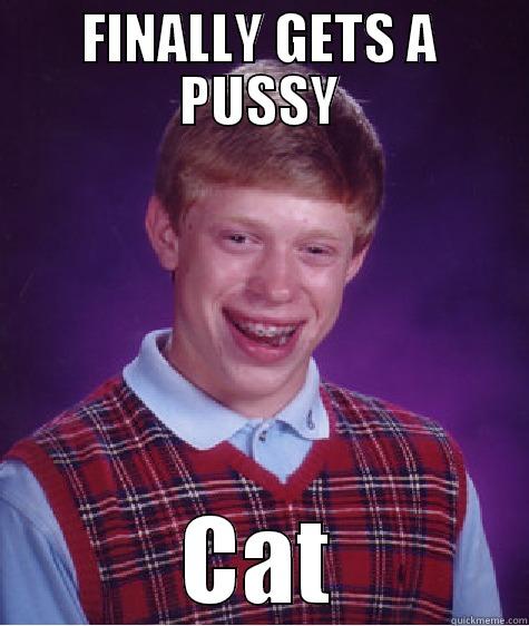 FINALLY GETS A PUSSY CAT Bad Luck Brian