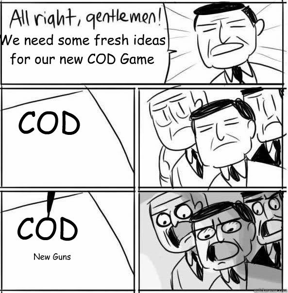 We need some fresh ideas for our new COD Game COD COD New Guns  