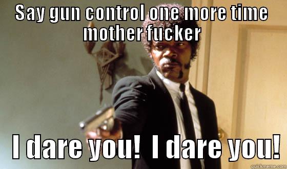 SAY GUN CONTROL ONE MORE TIME MOTHER FUCKER    I DARE YOU!  I DARE YOU! Misc