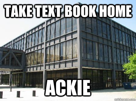 Take text book home Ackie   