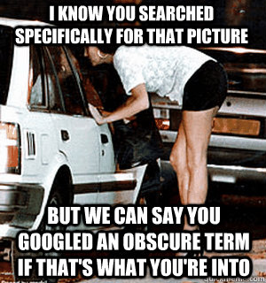I know you searched specifically for that picture But we can say you googled an obscure term if that's what you're into  Karma Whore