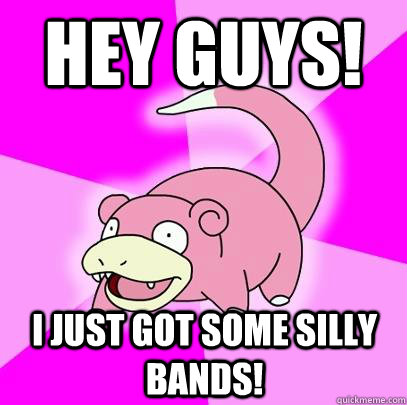 Hey Guys! I just got some silly bands!  Slowpoke