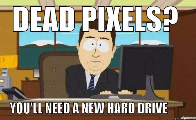 Customer service gone wrong - DEAD PIXELS? YOU'LL NEED A NEW HARD DRIVE        aaaand its gone