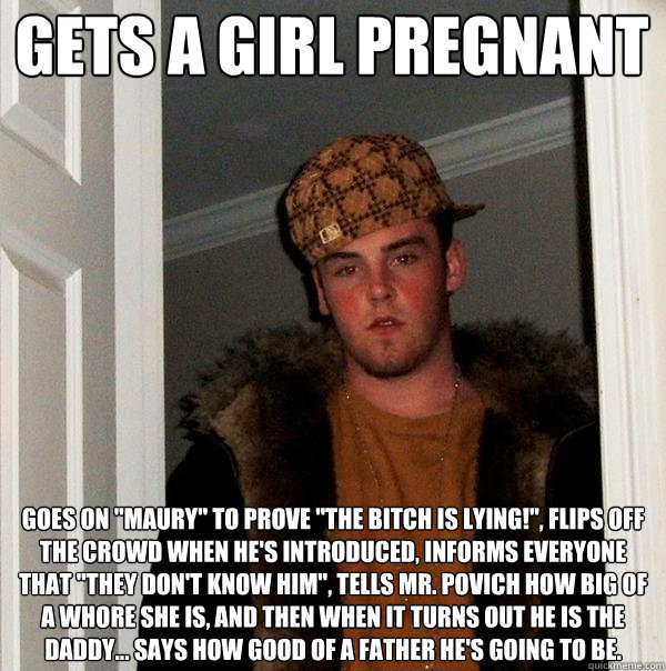 gets a girl pregnant goes on 