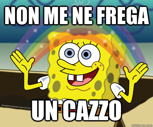 NON ME NE FREGA UN CAZZO  Spongebob rainbow