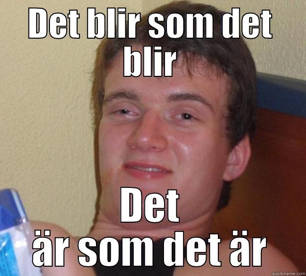 DET BLIR SOM DET BLIR DET ÄR SOM DET ÄR 10 Guy