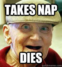 takes nap dies  