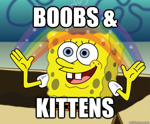 Boobs & Kittens - Boobs & Kittens  Annoyed Sponge Bob Square Pants