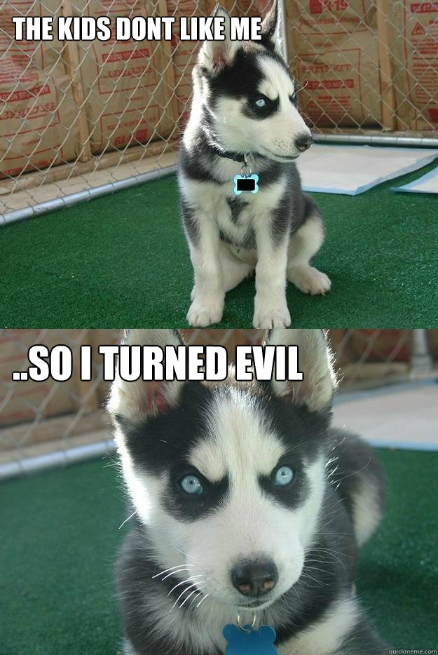 The kids dont like me ..So i turned evil - The kids dont like me ..So i turned evil  Insanity puppy
