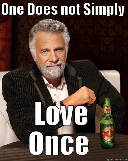 ONE DOES NOT SIMPLY  LOVE ONCE  The Most Interesting Man In The World