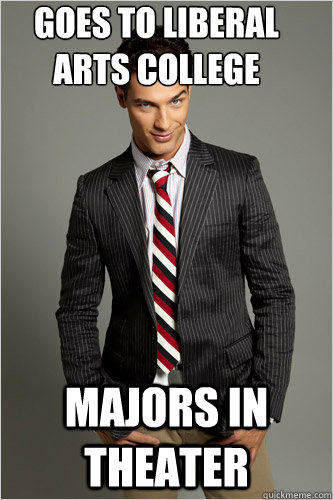 goes to liberal arts college majors in theater  Hamilton Hypocrite