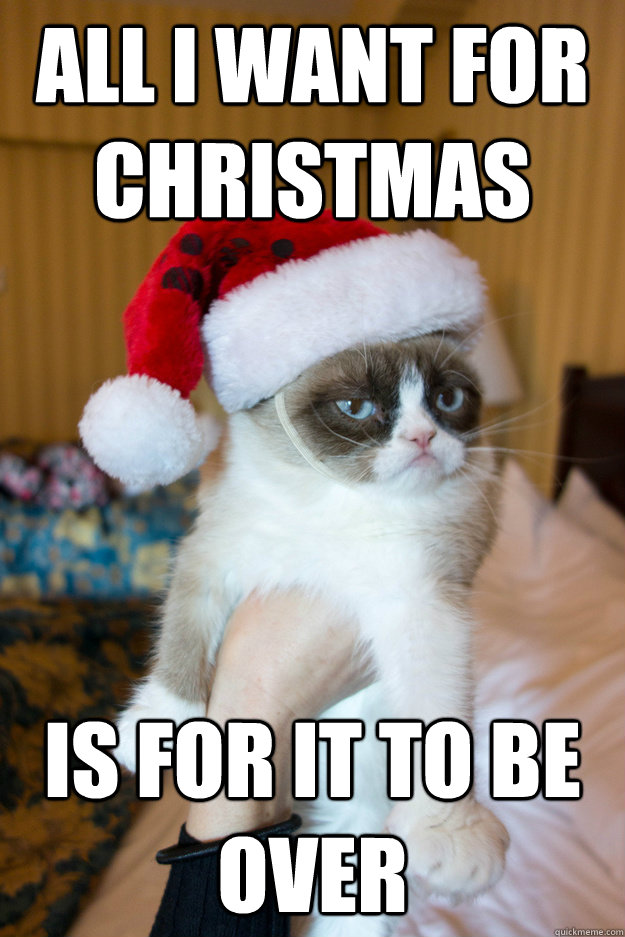 All I want for Christmas  is for it to be over  Grumpy xmas