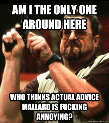 AM I THE ONLY ONE AROUND HERE  Who thinks Actual advice mallard is fucking annoying? - AM I THE ONLY ONE AROUND HERE  Who thinks Actual advice mallard is fucking annoying?  Misc
