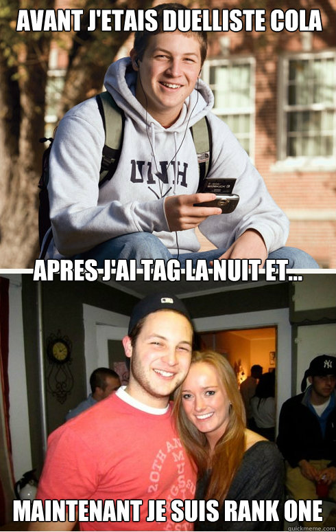 avant j'etais duelliste cola apres j'ai tag la nuit et... maintenant je suis rank one  1 month later