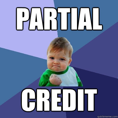 partial  credit - partial  credit  Success Kid