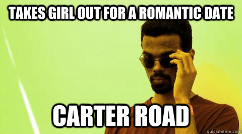 takes girl out for a romantic date carter road  