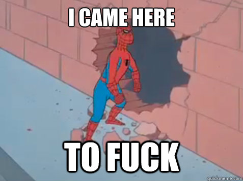 I CAME HERE TO FUCK  