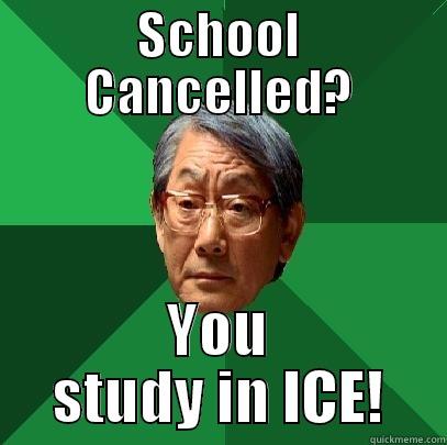 SCHOOL CANCELLED? YOU STUDY IN ICE! High Expectations Asian Father