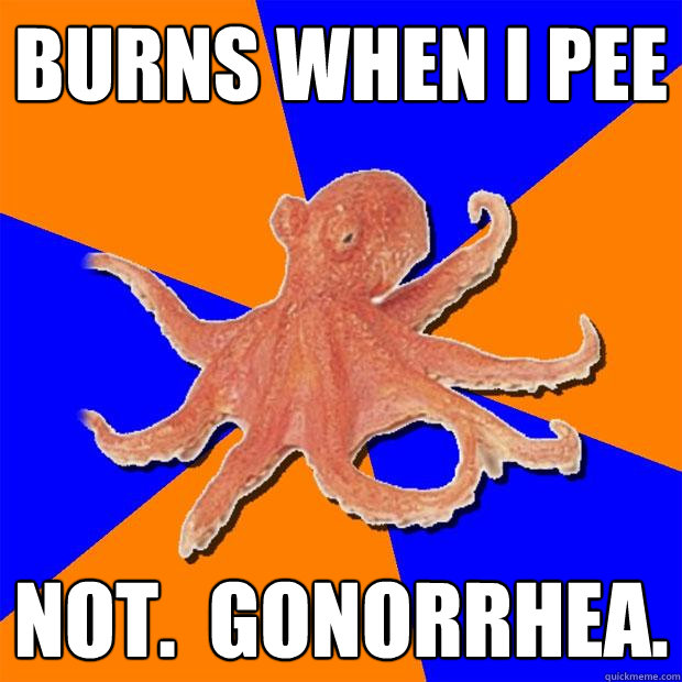 burns when i pee not.  gonorrhea.  Online Diagnosis Octopus