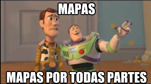 mapas mapas por todas partes  Buzz and Woody