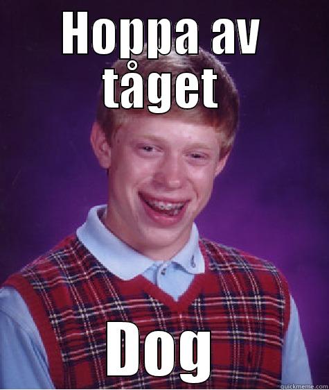 HOPPA AV TÅGET DOG Bad Luck Brian