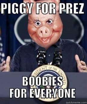 PIGGY FOR PREZ  BOOBIES FOR EVERYONE Misc