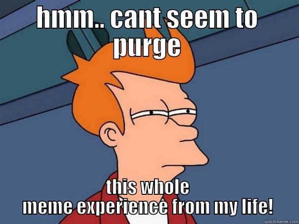 HMM.. CANT SEEM TO PURGE THIS WHOLE MEME EXPERIENCE FROM MY LIFE! Futurama Fry