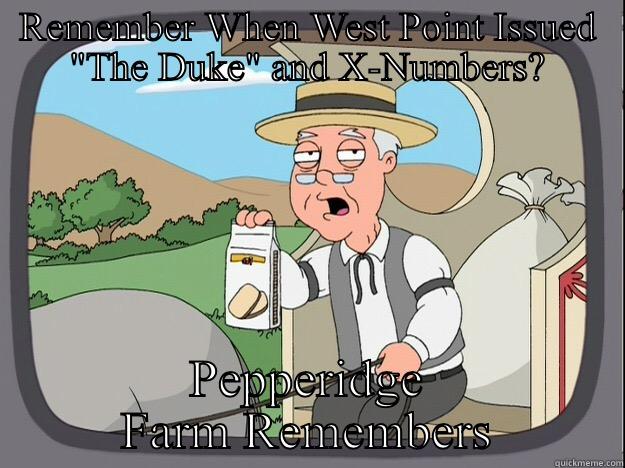 West Point Pepperidge - REMEMBER WHEN WEST POINT ISSUED 