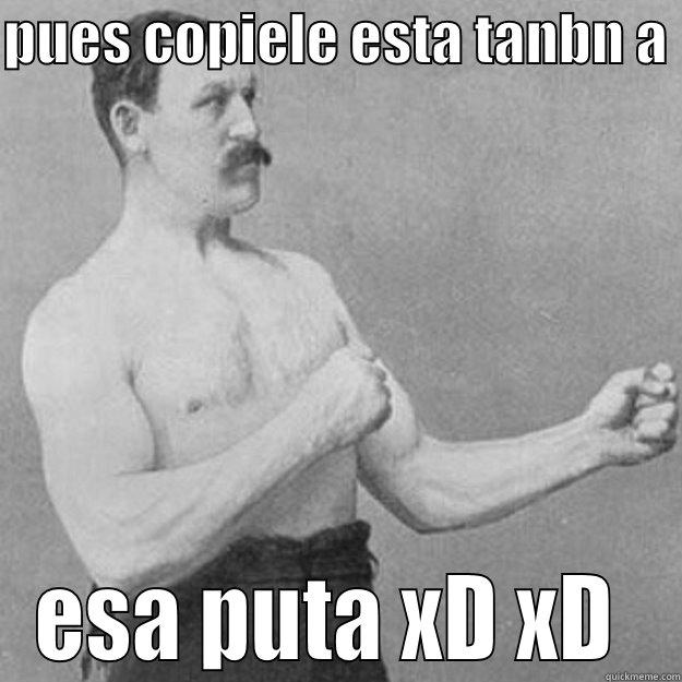 PUES COPIELE ESTA TANBN A  ESA PUTA XD XD  overly manly man