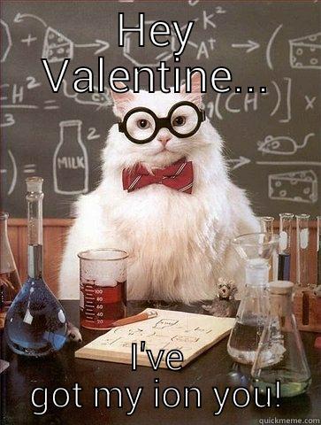 HEY VALENTINE... I'VE GOT MY ION YOU! Chemistry Cat