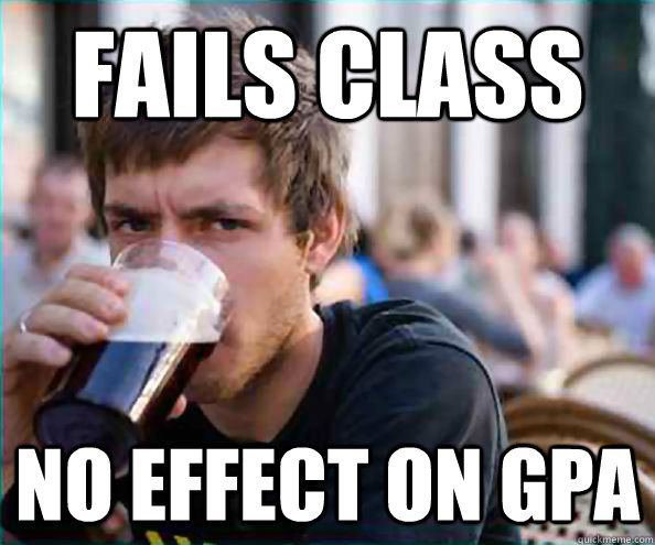 Fails Class No effect on GPA  College Senior