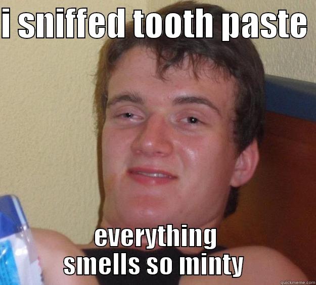 I SNIFFED TOOTH PASTE  EVERYTHING SMELLS SO MINTY  10 Guy