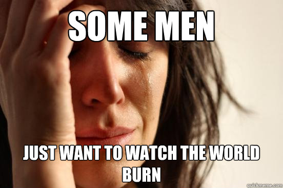 some men just want to watch the world burn  First World Problems