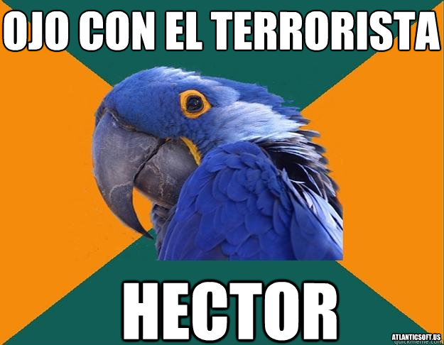 OJO CON EL TERRORISTA hector ATLANTICSOFT.US  Paranoid Parrot