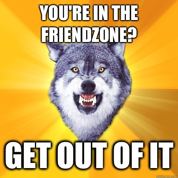 You're in the friendzone? get out of it  Courage Wolf