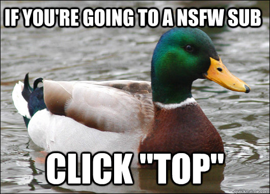 If you're going to a nsfw sub click 
