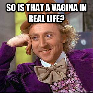 So is that a vagina in real life?   Creepy Wonka