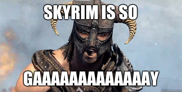 Skyrim is so Gaaaaaaaaaaaaay  Skyrim time wasting