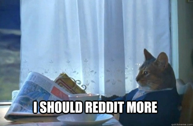 I should reddit more  Sophisticated Cat
