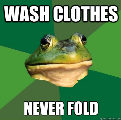 Wash Clothes Never Fold  Foul Bachelor Frog