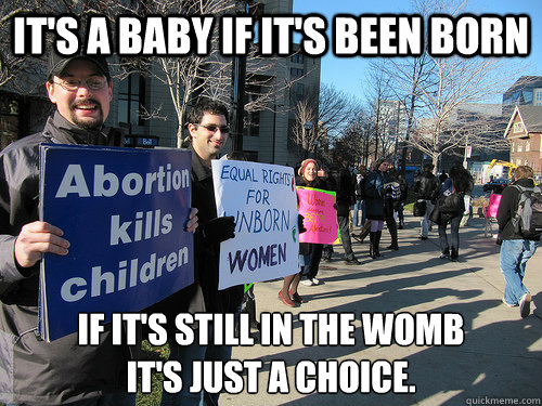 It's a baby if it's been born If it's still in the womb
it's just a choice.  