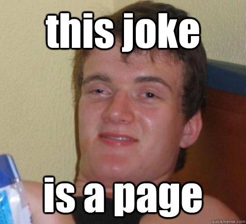 this joke is a page  